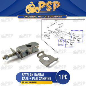 Setelan Rantai Kaze + Plat Samping (Harga Per 1 PCS) - Stelan Rante Anting Anting Chain Adjuster