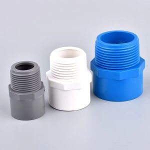 LUMINOU 5Pcs Straight Structure Male Thread Connector Male Threaded Quick Connection Straight Pipe Connector Corrosion Resistant PVC Pipe Connector Garden Irrigation