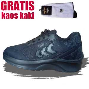 Sepatu Sekolah Anak Laki Laki Perempuan Cewek Cowok Warna Hitam Murah Tali Perekat Rekat Velcro Kecil Tanggung Umur Usia PAUD TK SD SMP SMA Kelas 1 2 3 4 5 6 7 8 9 0 Tahun-GUDANG142861122