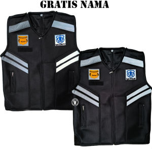 Seragam Rompi Security Satpam Full Hitam DoubleMesh Tebal Murah Terbaru