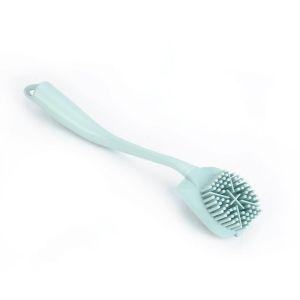 BOSSLU Sikat Cuci Piring Dengan Gangang Plastik Sikat Dapur Brush Bahan Karet Silikon