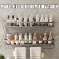 👍High Quality👍Non-Drilling Bathroom Organizer Rack 30/60cm Does not rust No drilling bathroom towel rack Punch-free Bathroom rack Bathroom shelf organizer wall-mounted storage Bathroom Organizer Rack Punch-free Bathroom Corner Shelf Rack. 