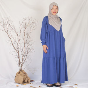 SAWVA | RABIA Casual Long Dress Daily ROYAL BLUE