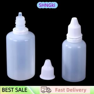 SHNGki 10PCS 5 10 15 20 30 50ml Empty Plastic Dropper Bottle Paint Beauty Oil Squeezable Refillable Bottle Cosmetics Storage Bottles