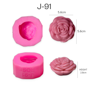 แม่พิมพ์ขนม กุหลาบ 3มิติ กุหลาบวาเลนไทน์ สวยทุกแบบ ทำวุ้น ทำขนมได้ J-91