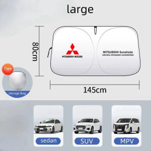 Portable Car Windshield Sunshade - Thermal Front Window Shade for Mitsubishi Xpander Triton Lancer Outlander Asx Mirage Grandis Attrage Pajero Interior Accessories Parts 