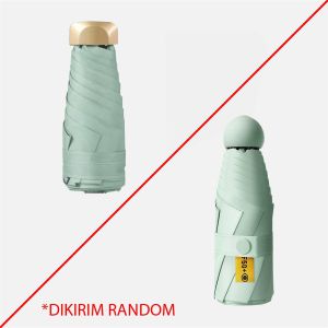 DBI Payung Lipat Anti UV UPF 50+ Motif Polos Folding Umbrella Ultra Violet Payung Tabir Surya Hujan atau Panas Free Pouch