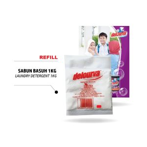 [ HQ ] Sabun Basuh Baju Sekolah - Delourva STARTER 1kg  - stain remover powder - school uniform -
