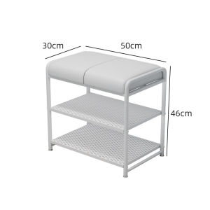 Outdoor Shoe Rack Bench With Storage Shoe Bench Rack Ottoman Shoe Cabinet With Stool Ottoman Iron Sitting Simple Shoe Cabinet with Doorway Stool 鞋凳 鞋架