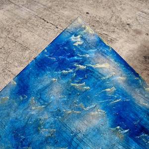 แผ่นอะคริลิคใสลาวากลิตเตอร์ทอง หนา3มม.ขนาด 25x30cm/ ทดลอง 12.5x15cm งานเลื่ยมพระ และ งานDIYต่างๆ