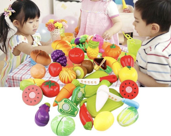CHILD SAFETY PLASTIC VEGETABLES FRUITS PRETEND PLAY CUTTING TOYS GIFT FOR  KIDS Lazada PH
