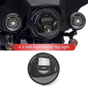 4.5" LED Fog Lights Auxiliary Driving Lamps for Harley Electra Street Glide Heritage (Pair)