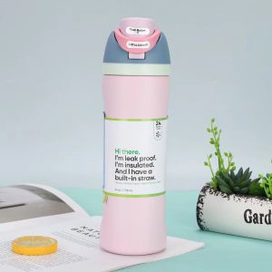 Owala FreeSip Stainless Steel Water Bottle 24oz / 32oz Vacuum Insulated Leak-Proof Straw PushButton