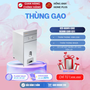 Thùng gạo mặt gương nút nhấn Eurogold GB301S B302 GB300B B309 B311 lắp âm tủ bếp dưới