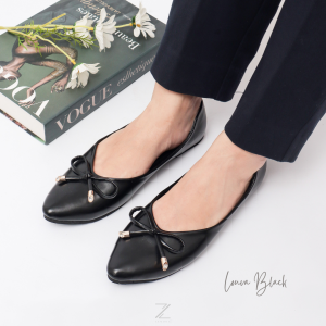 ZEMORA Louva Sepatu Flatshoes Bow Kerja Wanita