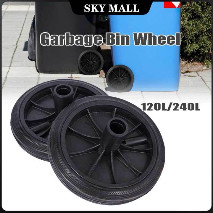 120L / 240L Rubber Trash Cart Wheel Trash Bin Wheels Lazada PH