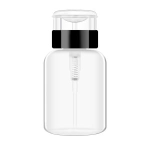 200 ML Press Pump Container Transparent Bottle Toner Make-Up Removal UV Gel Remove Cleaner Beauty Nail Salon 卸甲/卸妆带锁头按压瓶