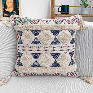 45x45cm Bohemian hình học chần sợi vòng ném vỏ gối nhà tua Đệm Sofa Bìa (không có lõi)