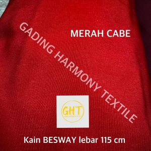 ( per setengah meter ) kain BESWAY lebar 115 cm BSY tebal sunwash sanwos polyester lemes lembut bahan pakaian baju gamis kaftan koko dress gaun seragam kemeja hem celana kulot kerudung jilbab hijab print printing sublim sublime taplak meja sejadah sajadah