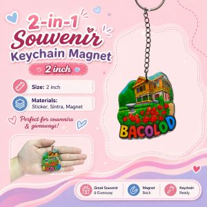 Travel BACOLOD Local Places Collectible Mini Keychain Premium Souvenir Travel Gift Key Ring