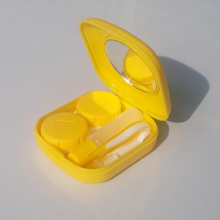 Travel Easy Carry Mirror Kit Fashion Box Mini Case Holder Contact Lens ...