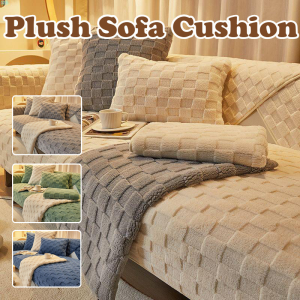Plush Sofa Cushion Universal Non-Slip Seat Cushion Backrest Cover Detachable Sofa Cover Cloth