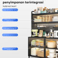 Rak Kabinet Dapur Rak Microwave Oven Rak Dapur Lemari Dapur Minimalis Dengan Pintu. 