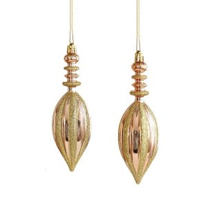 COUPLECOL 2Pcs Snowman Christmas Hanging Conch Ornament Star Plastic Hazelnut Christmas Pendant Unique Glittery Onion Shaped Hanging Ornament for Home