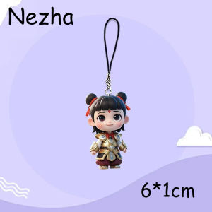 【READY STOCK】Nezha Mobile Phone Chain/Ao Bing Keychain/Acrylic Cartoon Pendant Lanyard/Kids Creative Doorgift Present