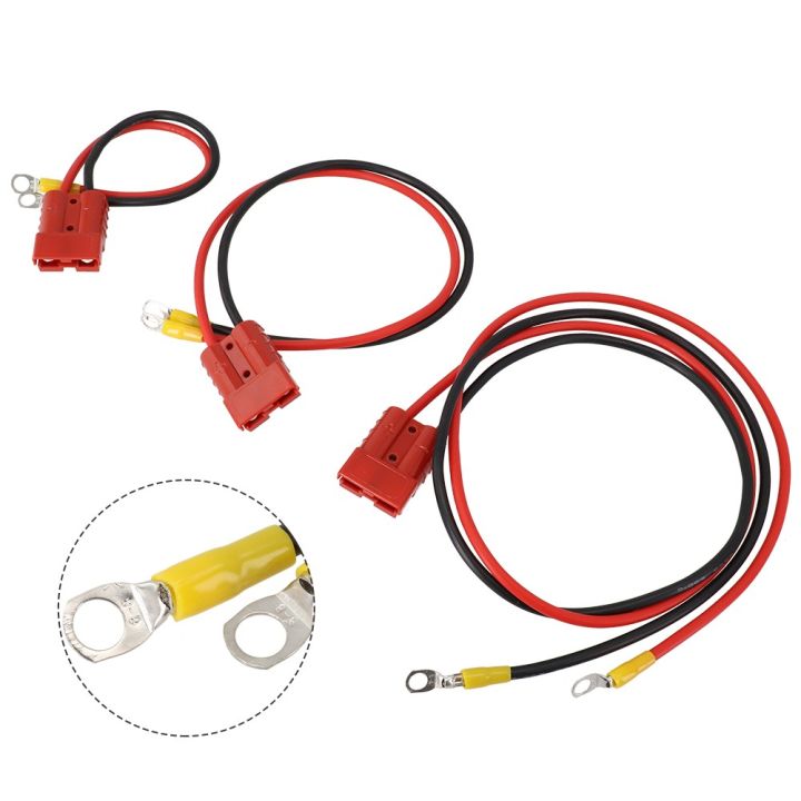 SEBATECH 10AWG Battery Cable Pigtail For Anderson 50A SB50 Connector – Multiple Lengths