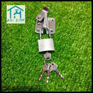 Overpal Kunci Slot Mini Pintu Geser-Grendel Sliding Door Stenlis OM442