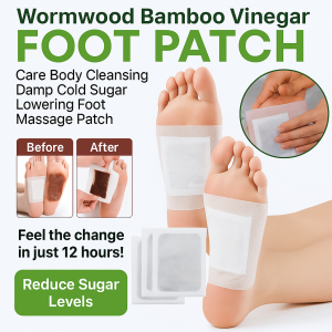 Wormwood Bamboo Vinegar Foot Patch Care Body Cleansing Damp Cold Sugar Lowering Foot Massage Patch