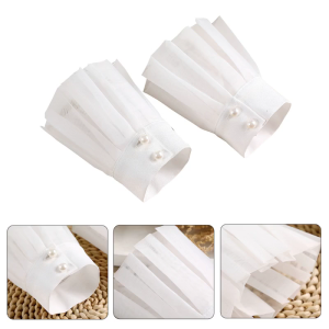 Detachable Shirt Pleated Flare Sleeve False Cuffs Solid Pleated Layered Decorative Women Clothing Accessory cuff Ruffle