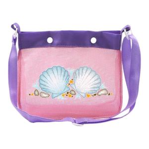 Portable Sand Drainage Childrens Shell Pouches Featuring Double Fasteners And Colorful Accent Summer Beach Essential