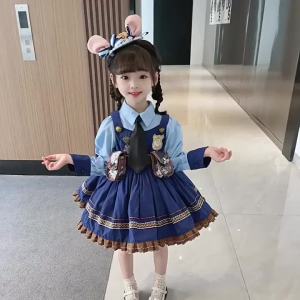 ชุดการ์ตูนสำหรับเด็กผู้หญิง ชุดกระต่าย ชุดวันเกิดสำหรับเด็กผู้หญิง ชุดโลลิต้า ชุดพองฤดูใบไม้ผลิฤดูร้อน ชุดเจ้าหญิงใหม่