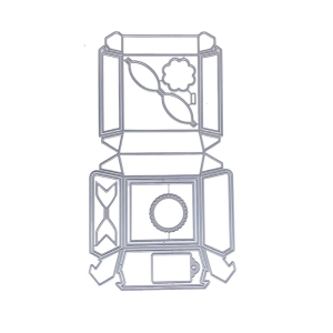 Hamburger Box Metal Die Cuts for Greeting Making Scrapbooking Decorations Carbon Steel Cutting Dies Stencils