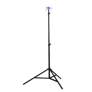 Extendable IV Stand With Aluminum Base 4 Durable Hook Foldable For Hospital Bedroom Elderly Patient Fluid Support