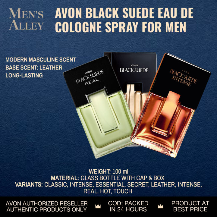 Avon Black Suede Eau de Cologne Spray 100ml For Men, 1pc Assorted Body  Spray 120ml Black Suede Classic, Classic, Essential, Hot, Intense,  Leather,