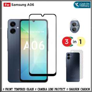 ALVA Paket 3IN1 Tempered Glass Full Samsung A06 M22 F22 4G Free Anti Gores Camera + GARSKIN
