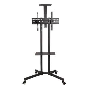 TV Bracket 32-70 Inch Mobile TV Stand with Wheels Mobile TV Rack Floor Base TV Cart Adjustable Angle Height