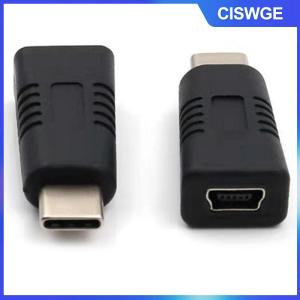 CISWGE Mini t loại nữ để cáp dữ liệu sạc adapter mini usb nữ để loại c nam adapter