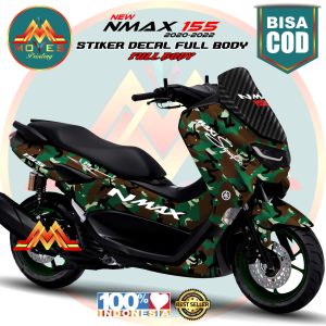 ⭐⭐⭐⭐⭐BISA COD / BAYAR DI TEMPAT. Decal Stiker full body - Decal sticker New nmax 2021 2022 2023 Connected  Motif Racing Kreen