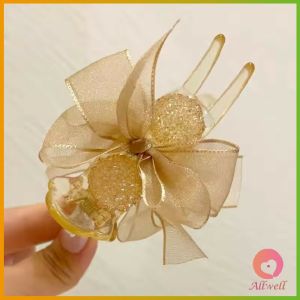 AW กิ๊ฟหนีบผม ประดับโบว์ และพลอยเทียม กิ๊บติดผมสตรีสไตล์เกาหลี Hair Clips