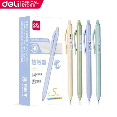 Deli 0.5mm Erasable neutral pen Press Erasable Gel Pen 1pc SA261