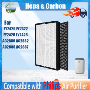 💥High Quality💥FY2422 Hepa and FY2420 Activated Carbon Filters Replacement Set for Philips AC2889 AC2882 AC2887 AC2880 2000 2000i Series Air Purifiers and AC3829 AC3821 Air Humidifiers