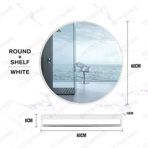 Bathroom hanging round mirror with shelf [SG Seller]
