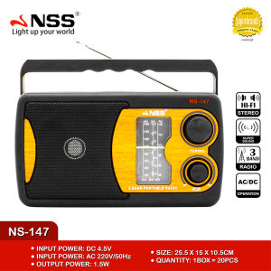[COD]NSS 3Band Radio fm am sale radio with 4inch High Power Dynamic Speaker FM Radio with Headphone Jack