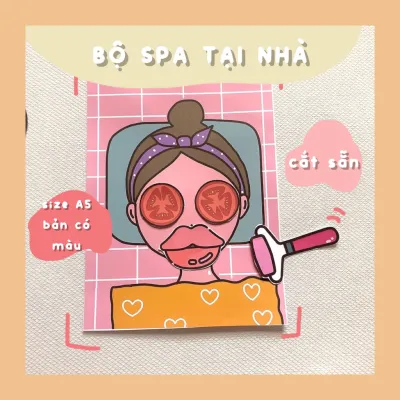 Bộ Tranh Đồ Chơi Giấy Cô Tiên Xanh Chăm Sóc Da