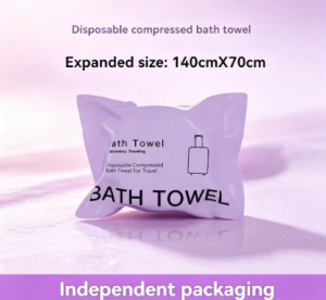 5pcs Large-sized bath towel - A must-have for travel and outings. Compressed towel for one-time use.
