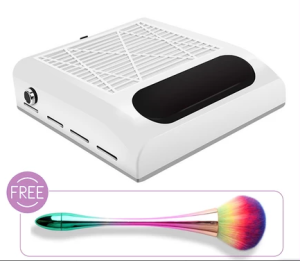 80W Nail Dust Collector Vacuum Cleaner Professional Nail Salon Dust Extractor With Reusable Filter